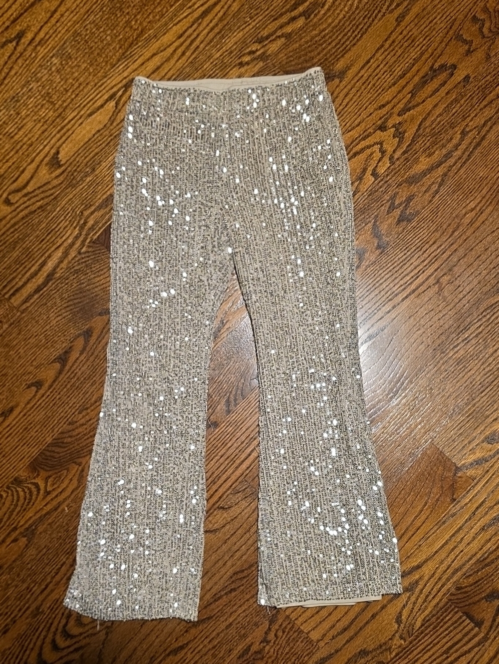 art class Gold Sequin Flare Kids Leggings